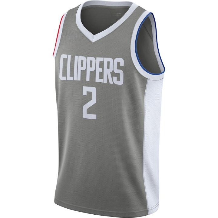 Men's LA Clippers Kawhi Leonard Gray Jersey