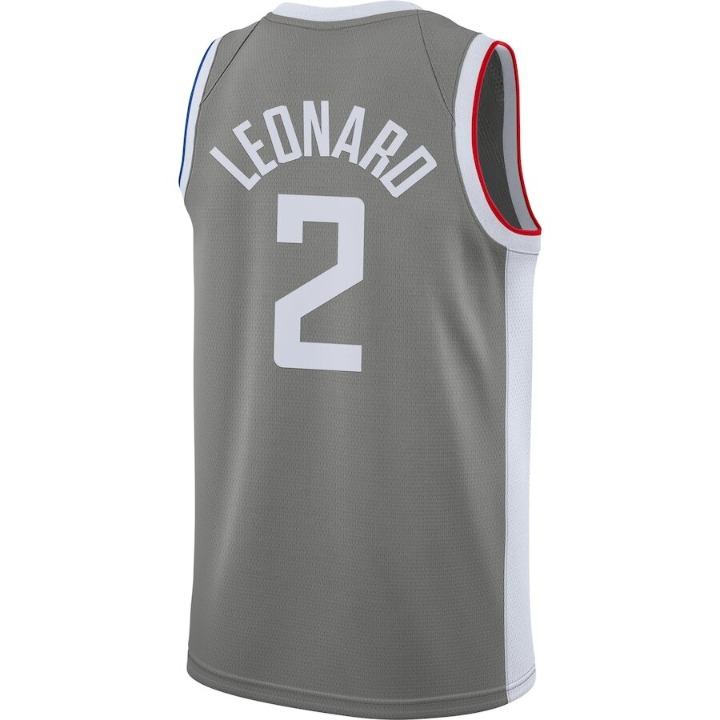 Men's LA Clippers Kawhi Leonard Gray Jersey