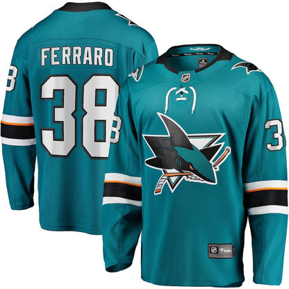 Men's San Jose Sharks Mario Ferraro Teal Jersey