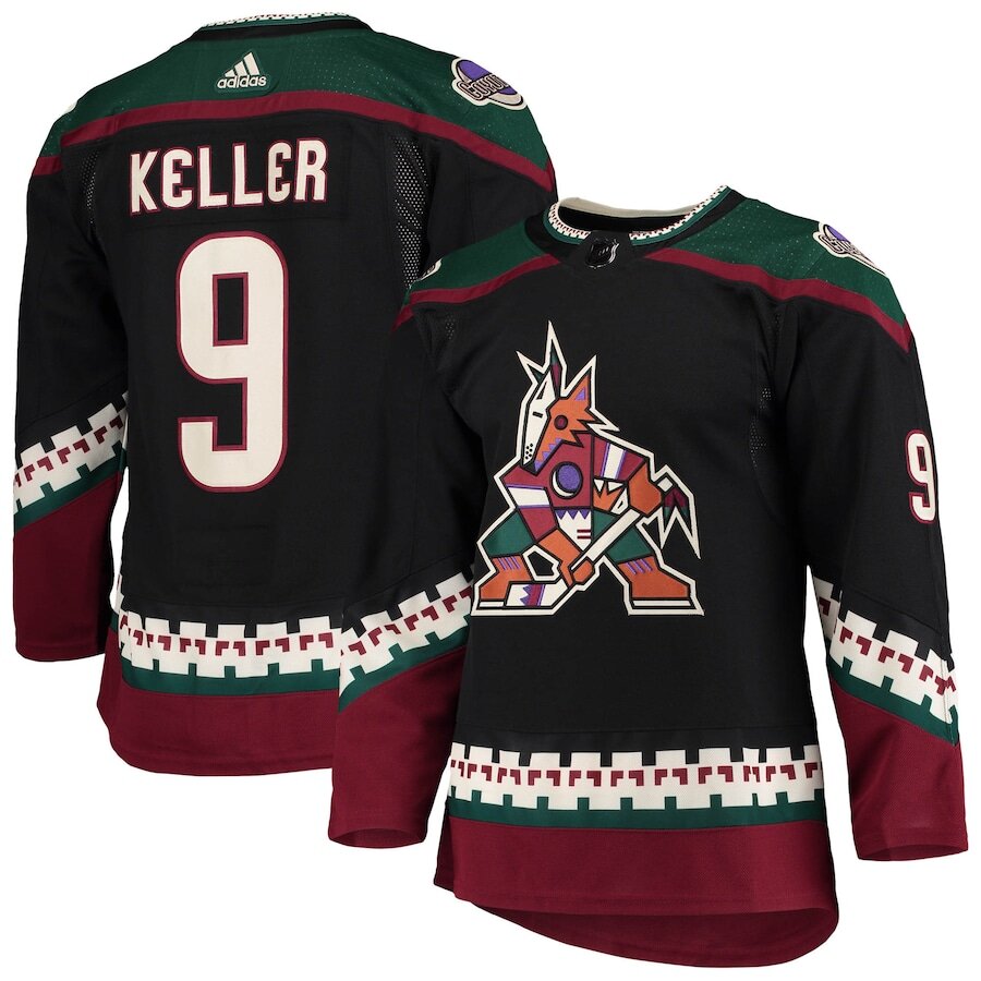 Men's Arizona Coyotes Clayton Keller Black Alternate Jersey