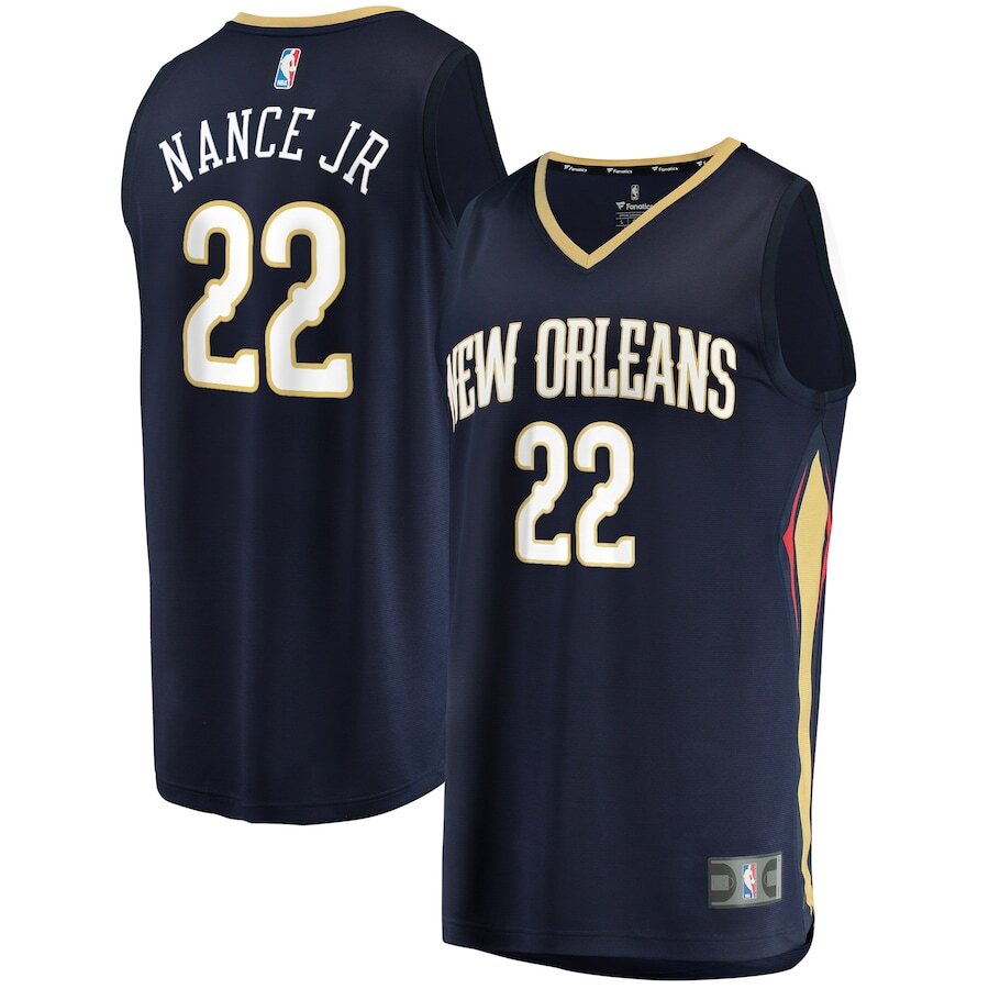 Men's New Orleans Pelicans Larry Nance Jr. Navy Jersey