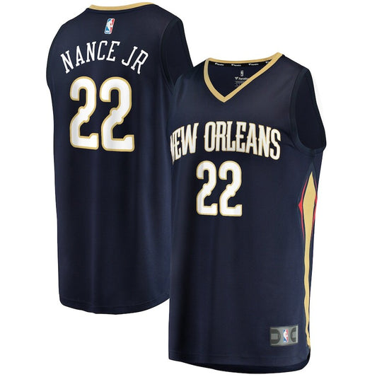 Men's New Orleans Pelicans Larry Nance Jr. Navy Jersey