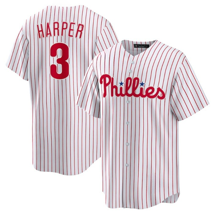 Men's Philadelphia Phillies Bryce Harper White Jersey