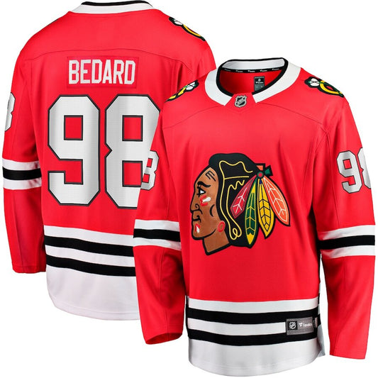 Men's Chicago Blackhawks Connor Bedard Red Jersey