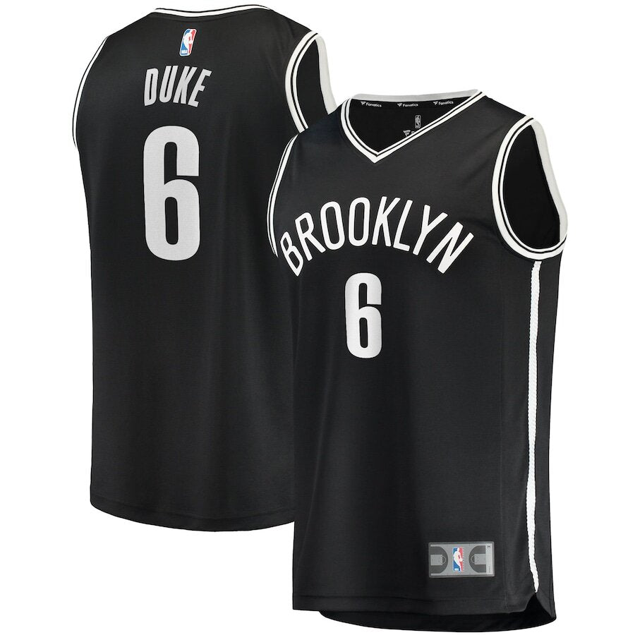 Men's Brooklyn Nets David Duke Jr. Black Jersey