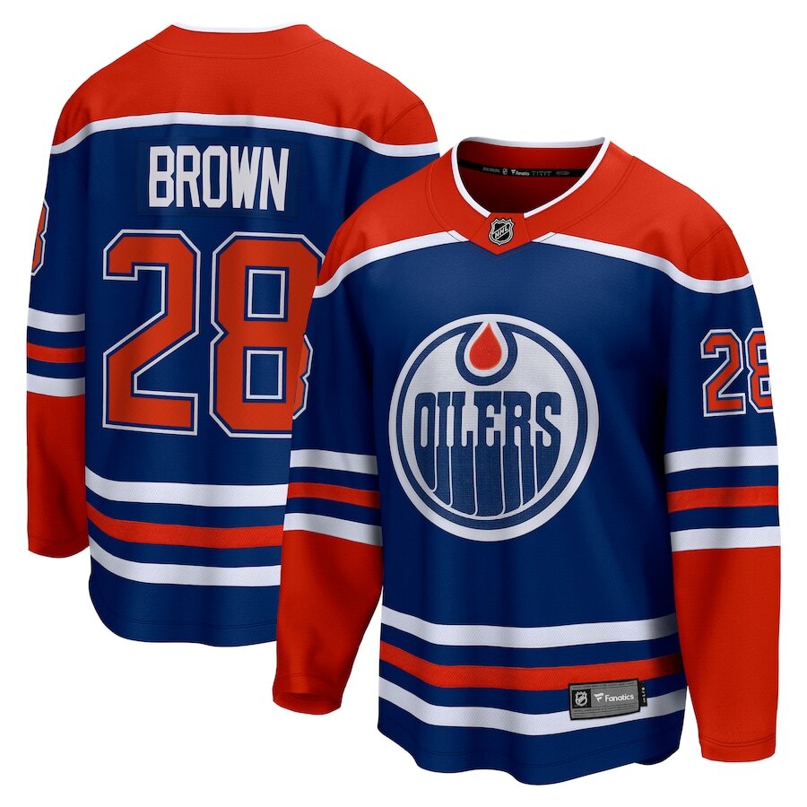 Men's Edmonton Oilers Connor Brown Royal Jersey