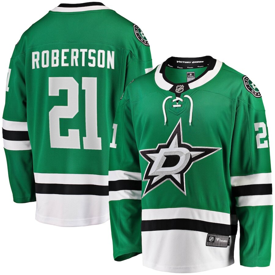 Men's Dallas Stars Jason Robertson Kelly Green Jersey