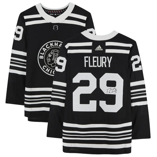 Men's Chicago Blackhawks Marc-Andre Fleury Black Alternate Jersey