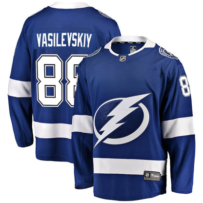 Men's Tampa Bay Lightning Andrei Vasilevskiy Blue Jersey