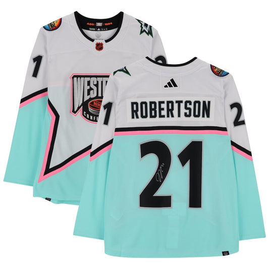 Men's Dallas Stars Jason Robertson Kelly White Alternate Jersey