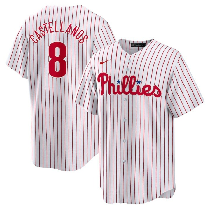 Men's Philadelphia Phillies Nick Castellanos White Jersey