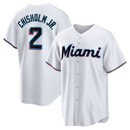 Men's Miami Marlins Jazz Chisholm Jr. White Jersey