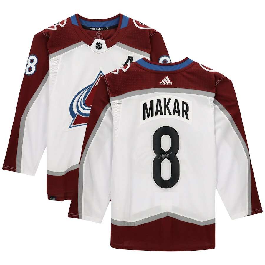 Men's Colorado Avalanche Cale Makar White Jersey