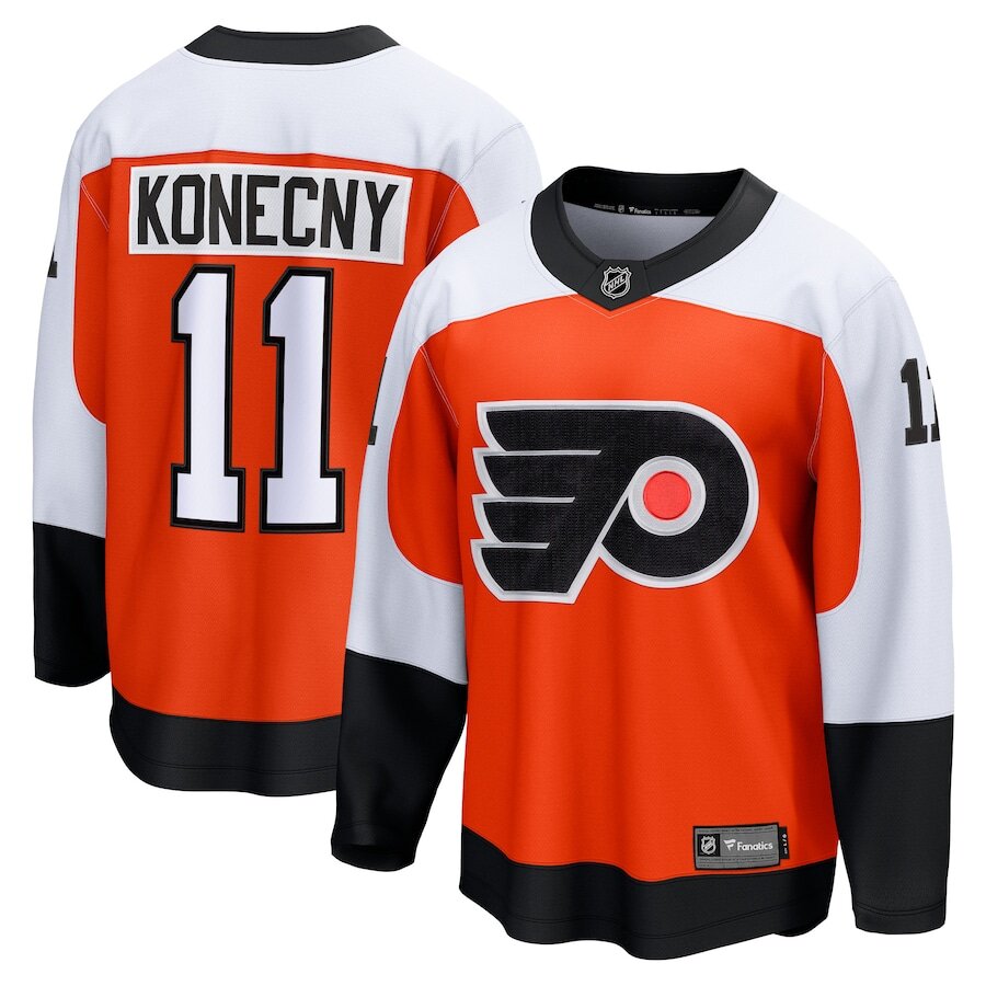 Men's Philadelphia Flyers Travis Konecny Burnt Orange Jersey