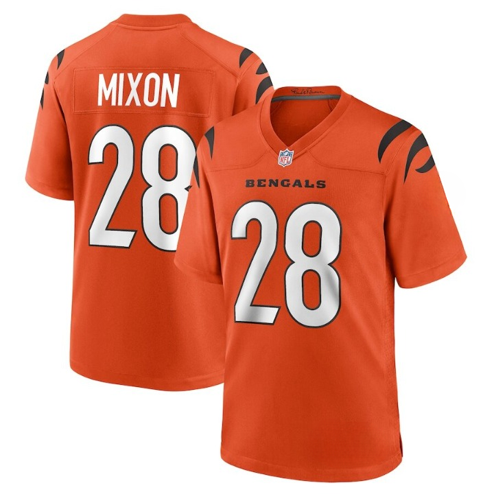 Men's Cincinnati Bengals Joe Mixon Orange Jersey