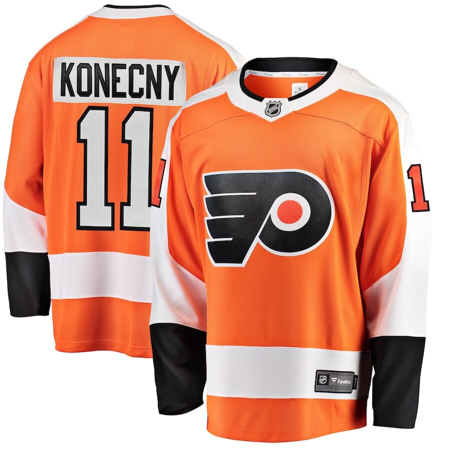 Men's Philadelphia Flyers Travis Konecny Orange Jersey