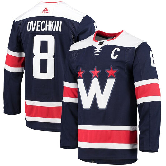 Men's Washington Capitals Alexander Ovechkin Navy Alternate Jersey