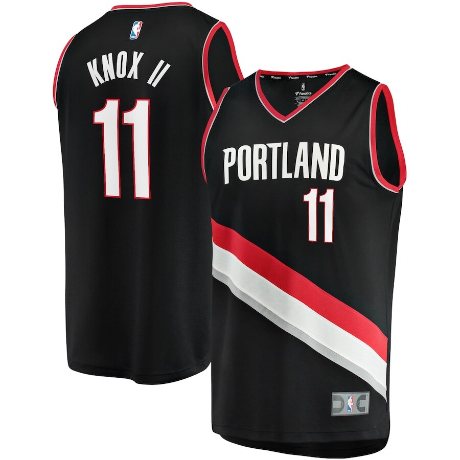 Men's Portland Trail Blazers Kevin Knox II Black Jersey