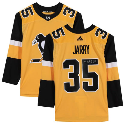 Men's Pittsburgh Penguins Tristan Jarry Gold Jersey