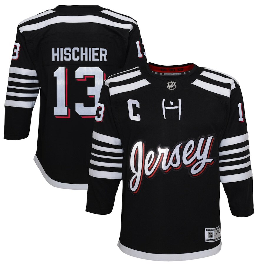 Men's New Jersey Devils Nico Hischier Black Alternate Jersey