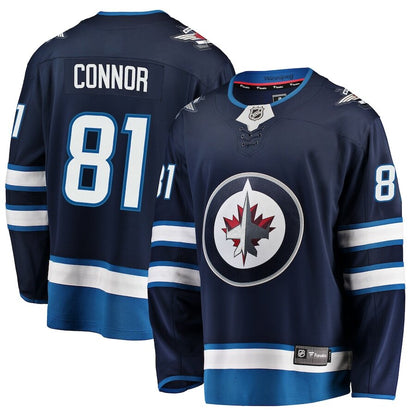 Men's Winnipeg Jets Kyle Connor Navy Jersey