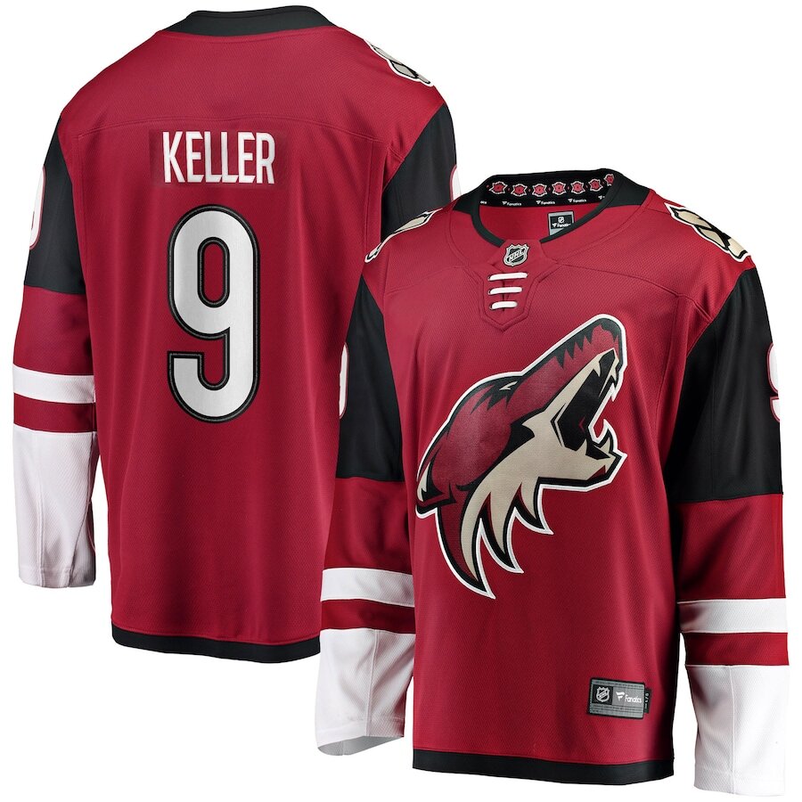 Men's Arizona Coyotes Clayton Keller Garnet Jersey