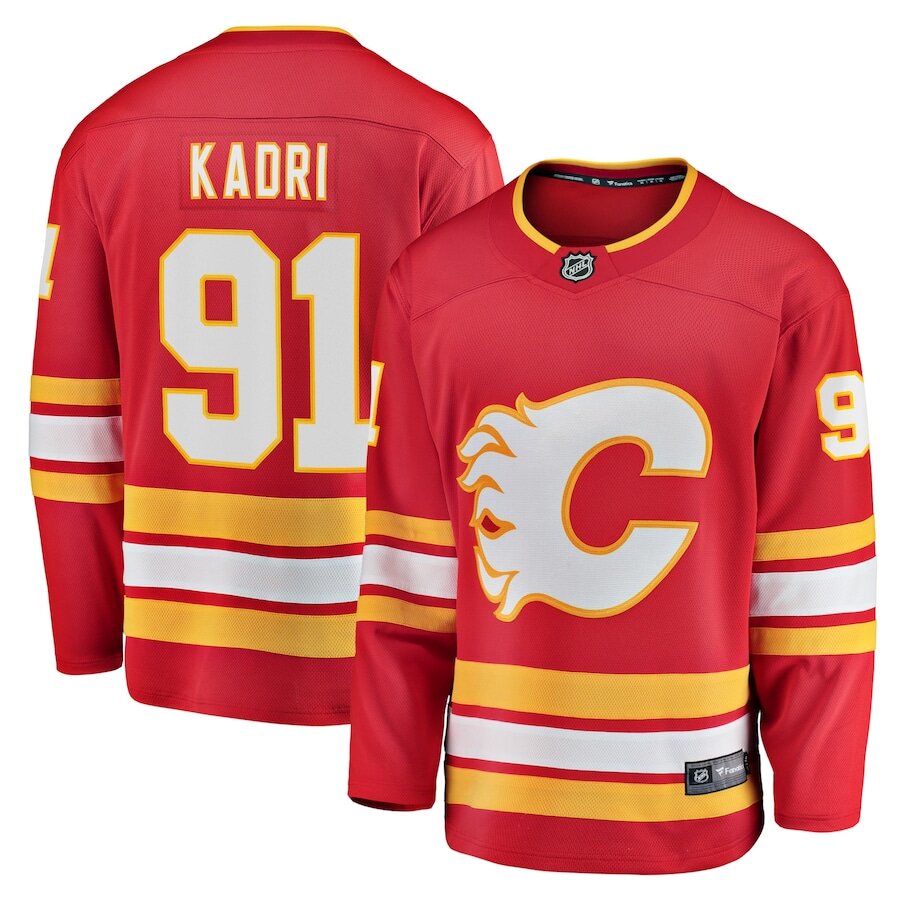 Men's Calgary Flames Nazem Kadri Red Jersey