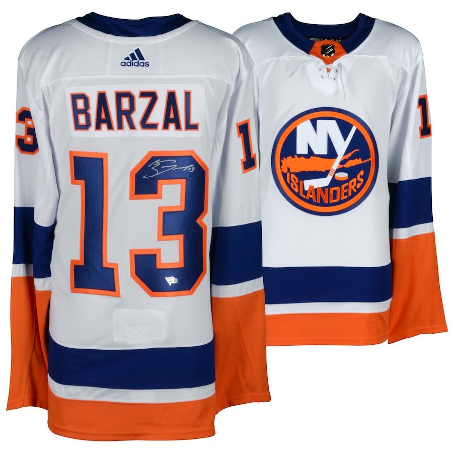 Men's New York Islanders Mathew Barzal White Jersey