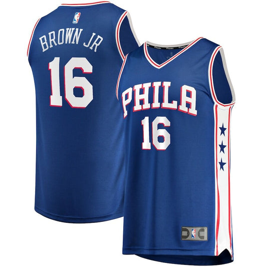 Men's Philadelphia 76ers Charlie Brown Jr. Royal Jersey