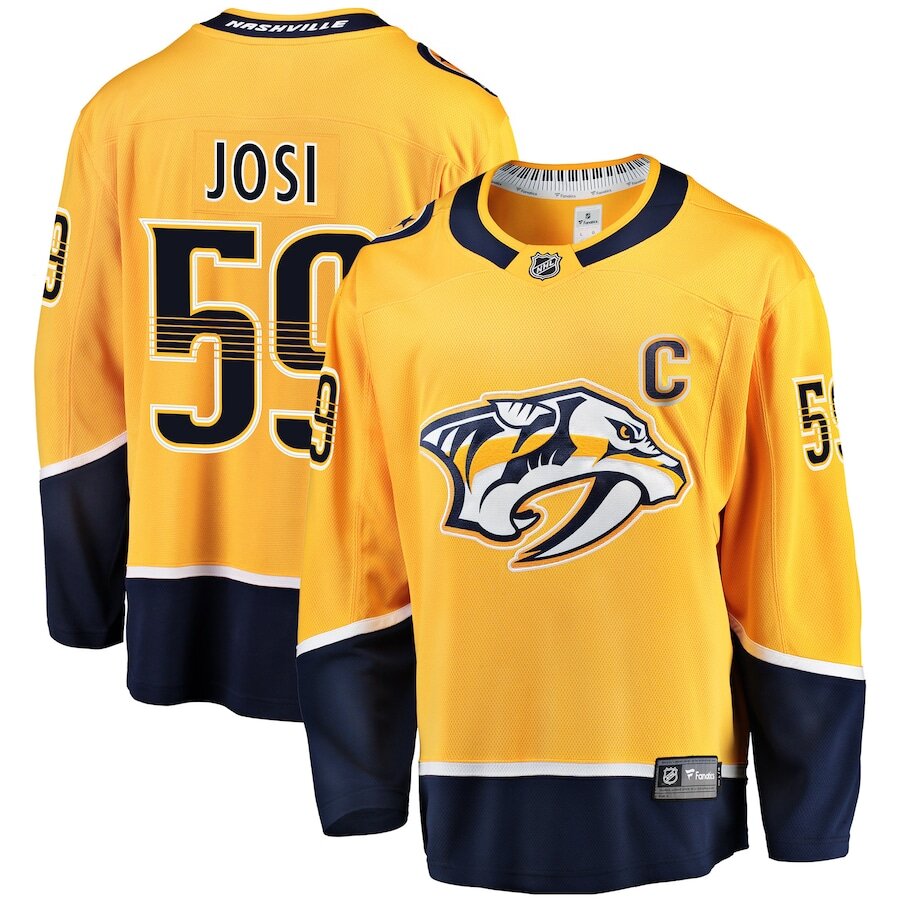 Men's Nashville Predators Roman Josi Gold Jersey