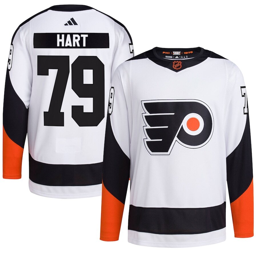 Men's Philadelphia Flyers Carter Hart White Reverse Retro Jersey