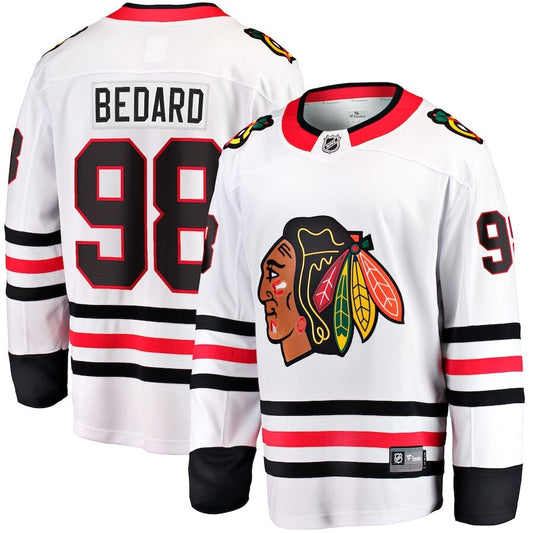 Men's Chicago Blackhawks Connor Bedard White Jersey