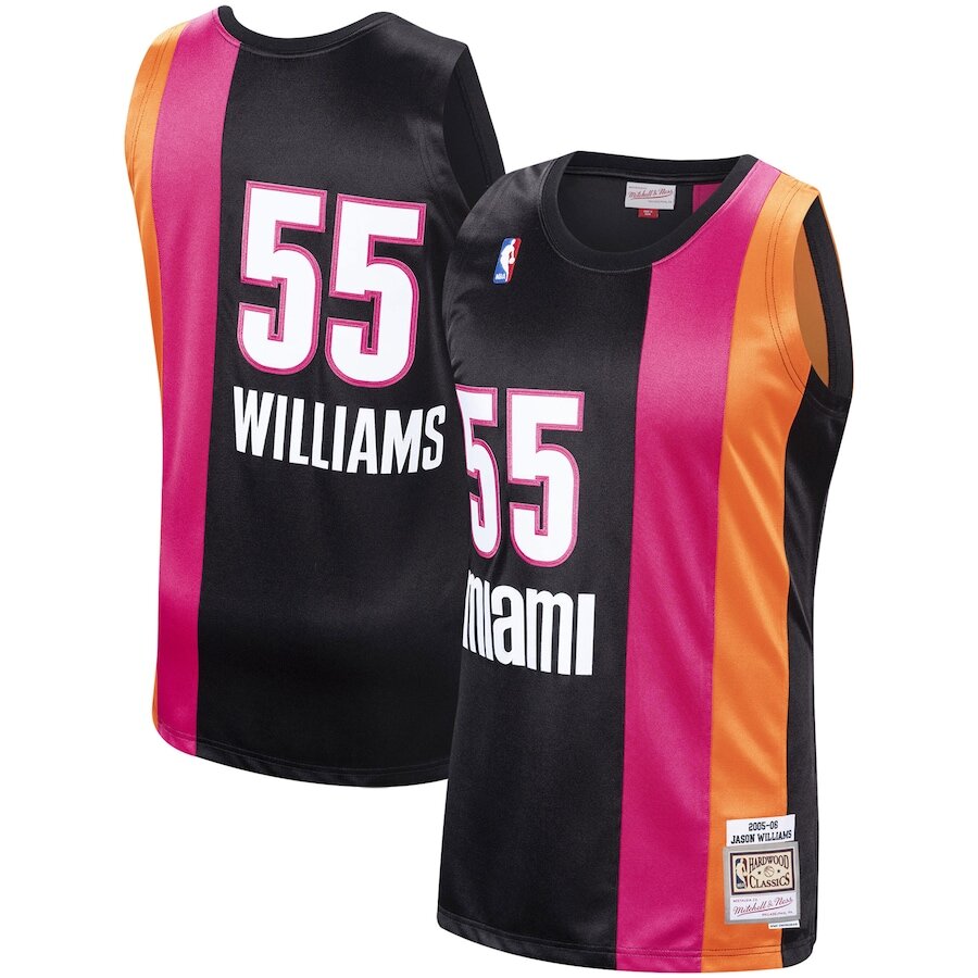 Men's Miami Heat Jason Williams Black Jersey