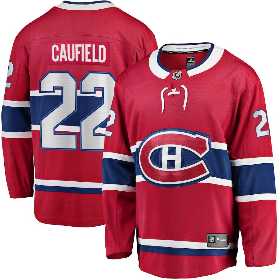 Men's Montreal Canadiens Cole Caufield Red Jersey