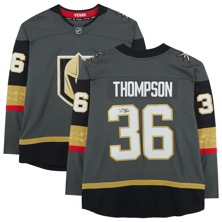 Men's Vegas Golden Knights Logan Thompson Gray Jersey