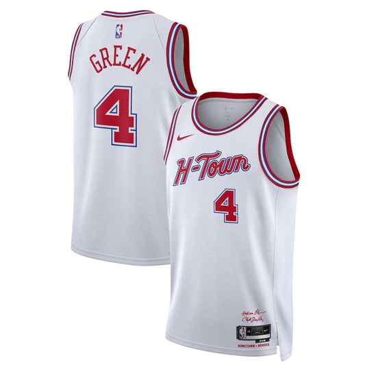 Men's Houston Rockets Jalen Green White Jersey