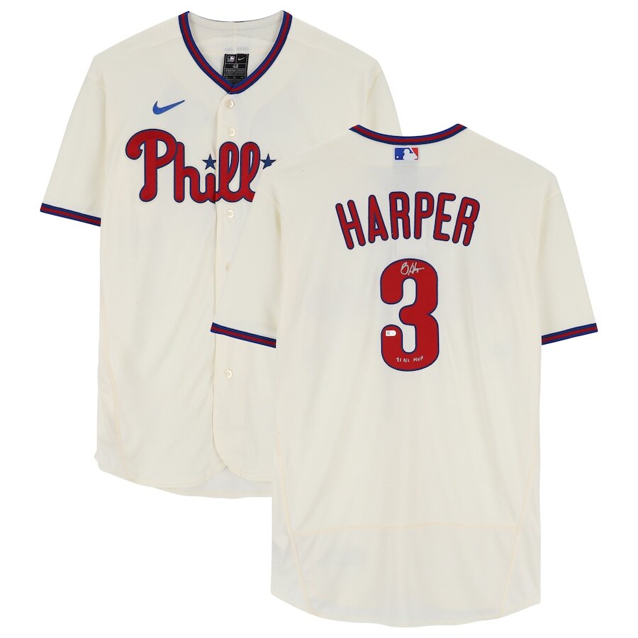 Men's Philadelphia Phillies Bryce Harper Cream Jersey