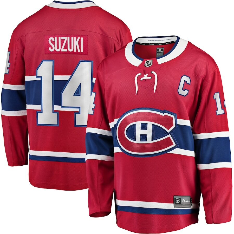 Men's Montreal Canadiens Nick Suzuki Red Jersey