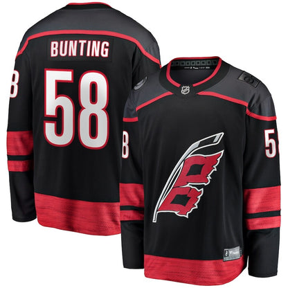 Men's Carolina Hurricanes Michael Bunting Black Jersey