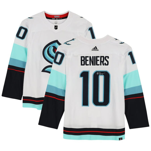 Men's Seattle Kraken Matty Beniers White Jersey