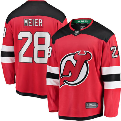 Men's New Jersey Devils Timo Meier Red Jersey