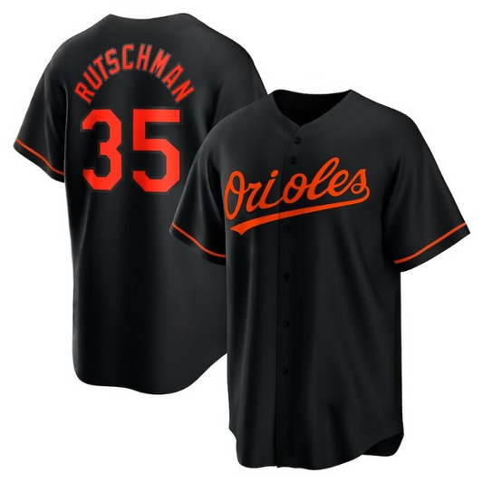 Men's Baltimore Orioles Adley Rutschman Black Alternate Jersey