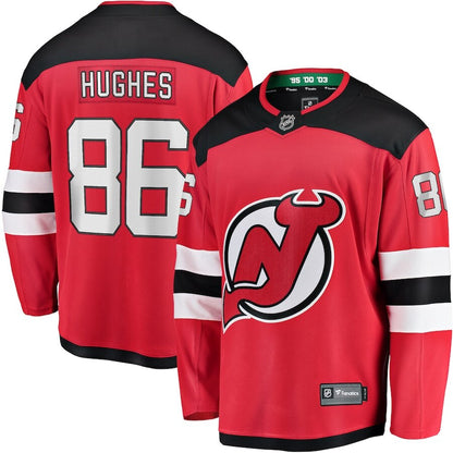 Men's New Jersey Devils Jack Hughes Red Jersey