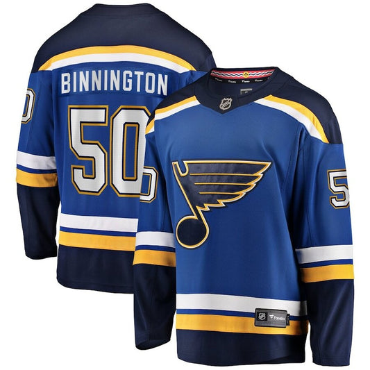 Men's St. Louis Blues Jordan Binnington Royal Jersey