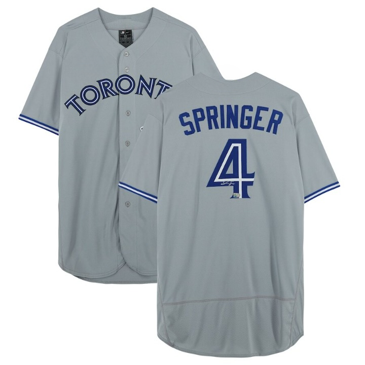 Men's Toronto Blue Jays George Springer Grey Jersey