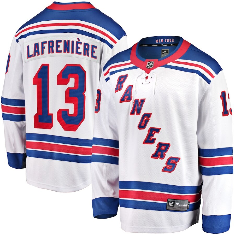 Men's New York Rangers Alexis Lafrenière White Jersey