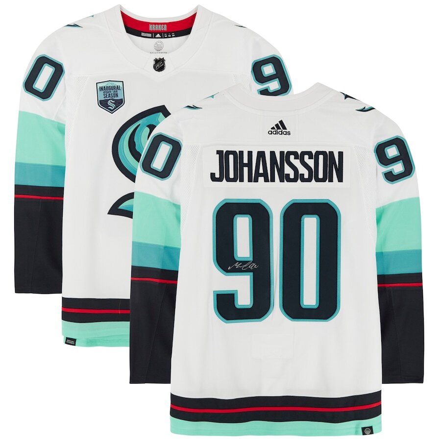 Men's Seattle Kraken Marcus Johansson White Jersey