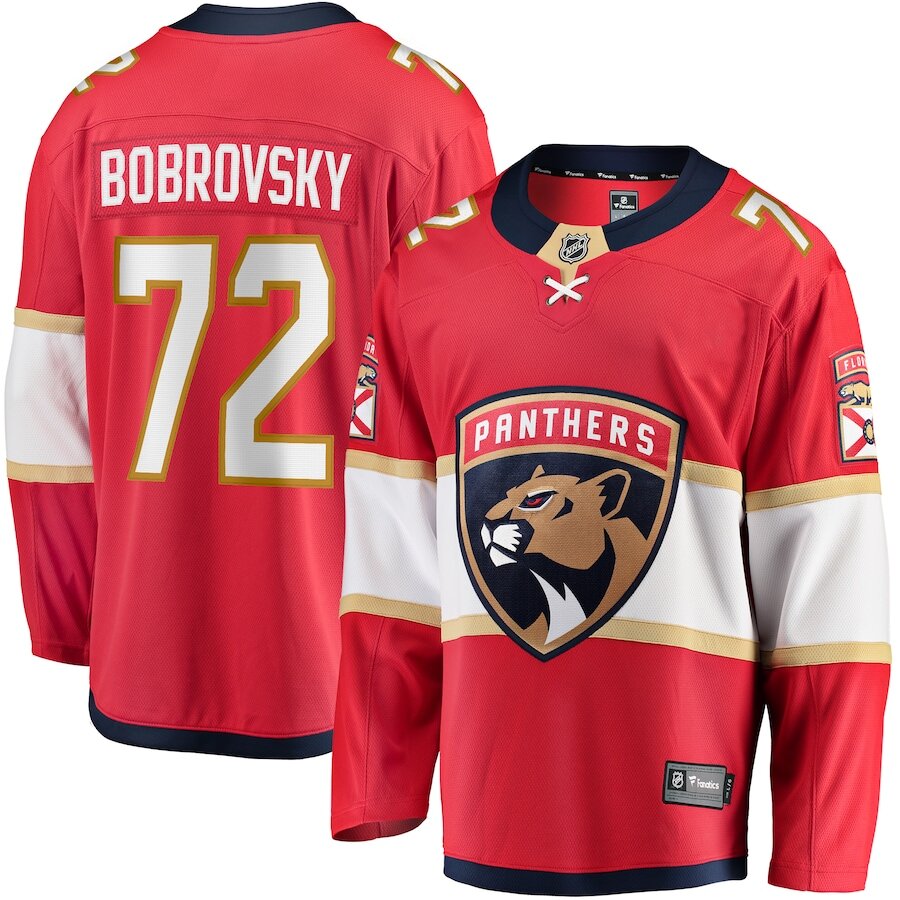 Men's Florida Panthers Sergei Bobrovsky Red Jersey