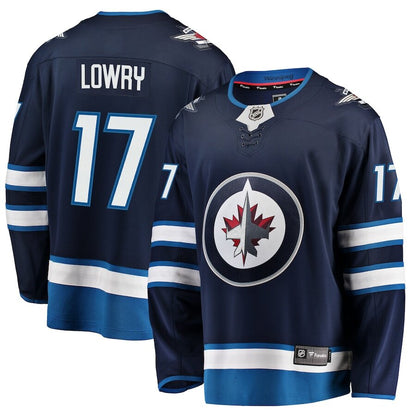 Men's Winnipeg Jets Adam Lowry Navy Jersey