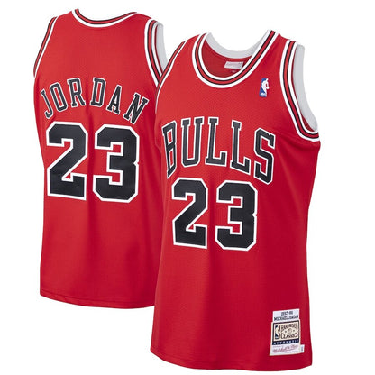 Men's Chicago Bulls Michael Jordan Scarlet Jersey